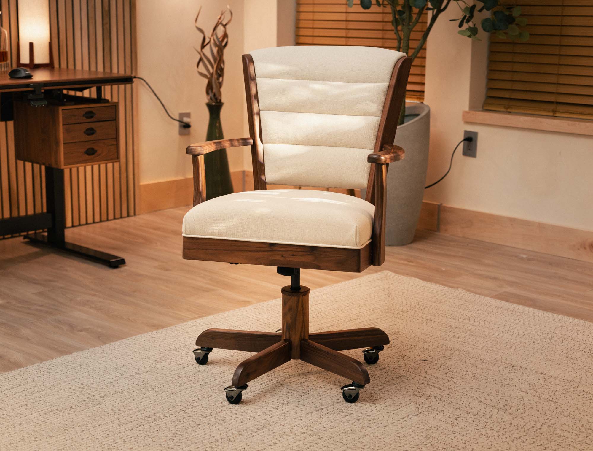 Office Chair - Frost & Black Walnut