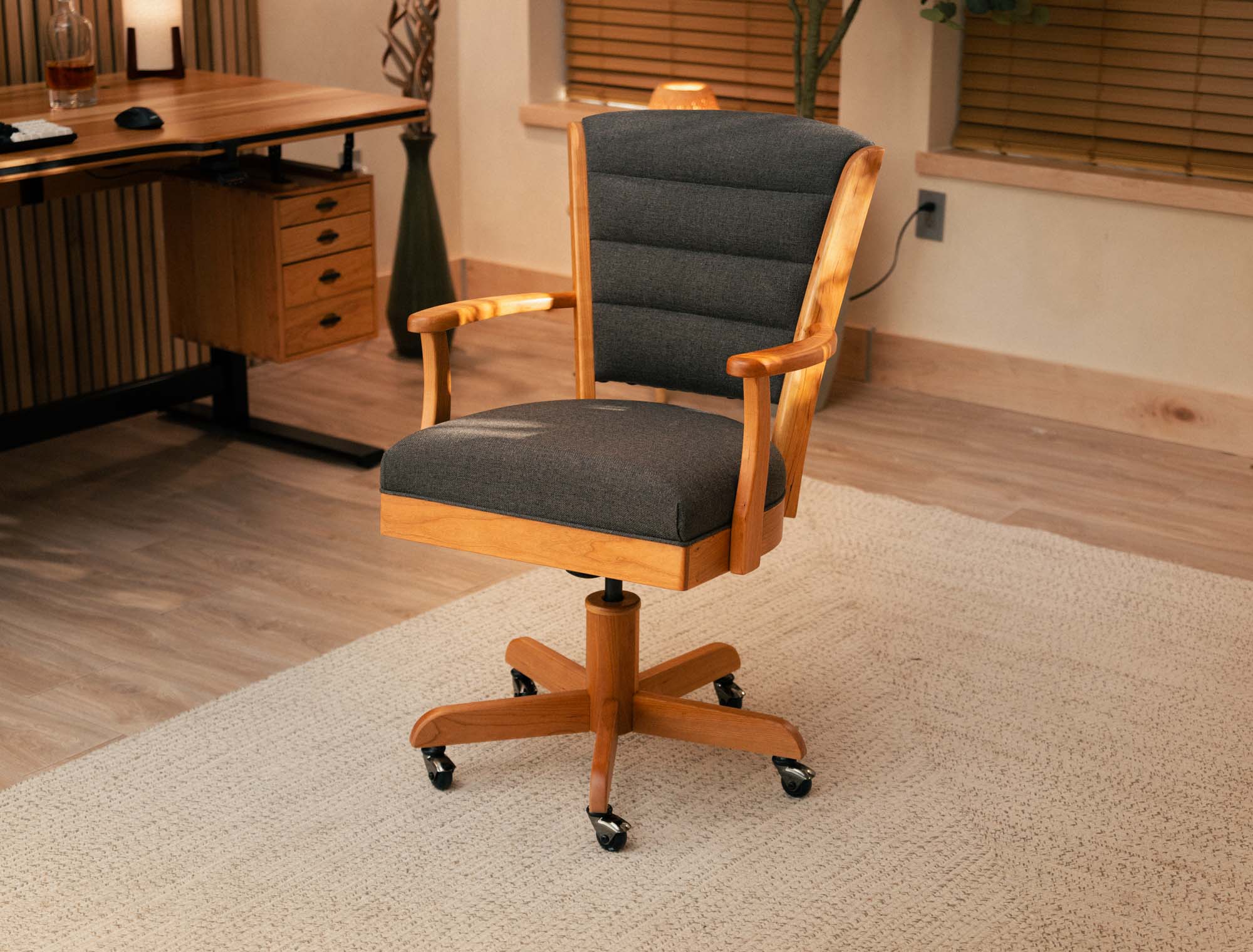 Office Chair - Carbon & Cherry