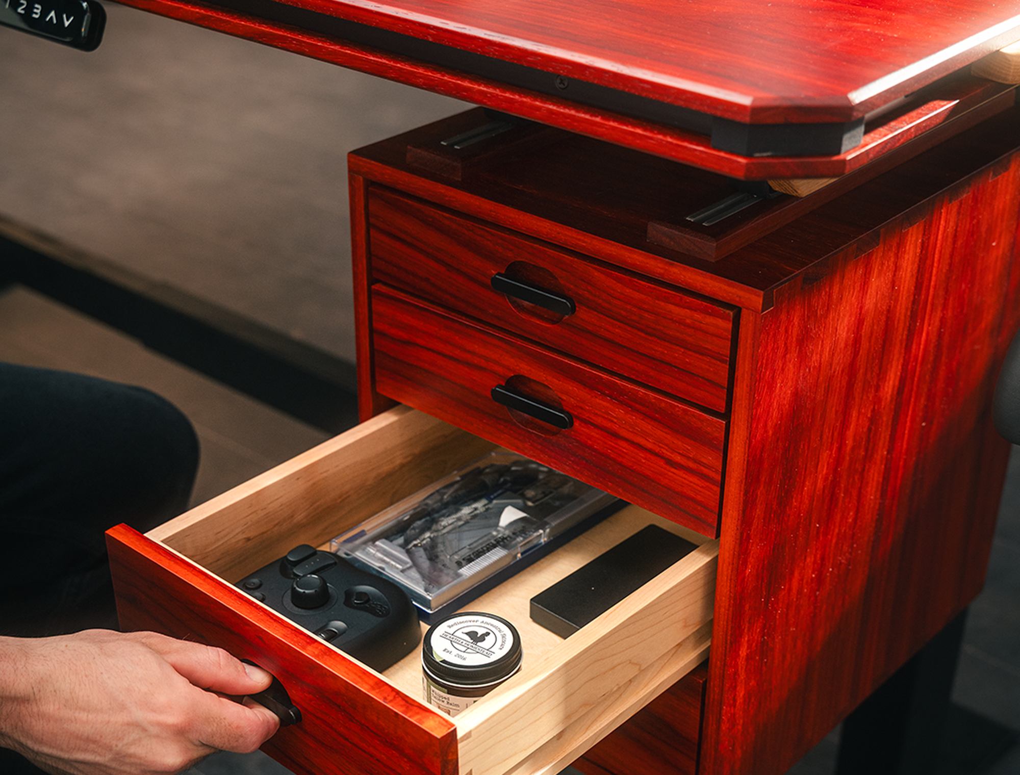 4-Drawer Cubby in Padauk